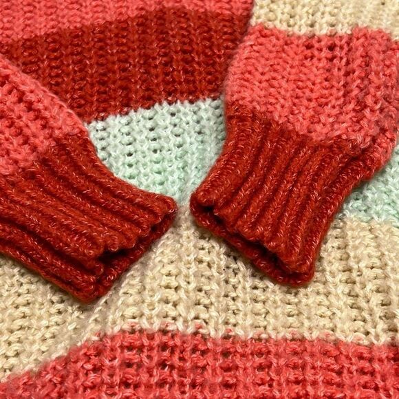 Torrid multi striped V-neck pullover oversized sweater size 1X - Picture 14 of 16